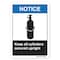 Signmission ANSI Notice, Decal, 10" x 7", Landscape, Keep All Cylinders Secured Upright OS-NS-D-710-L-19918 - alternate 1